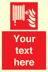 Custom Fire hose reel Sign